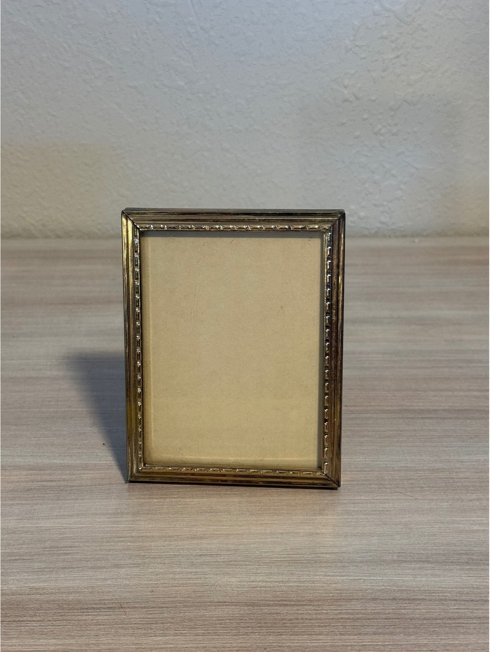 Vintage Small Decorative Gold Tone Picture Frame with Stand